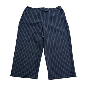 Tail Size 14 Black Pinstripe Livia Mid Rise Straight Leg Golf Crop Capri Pants